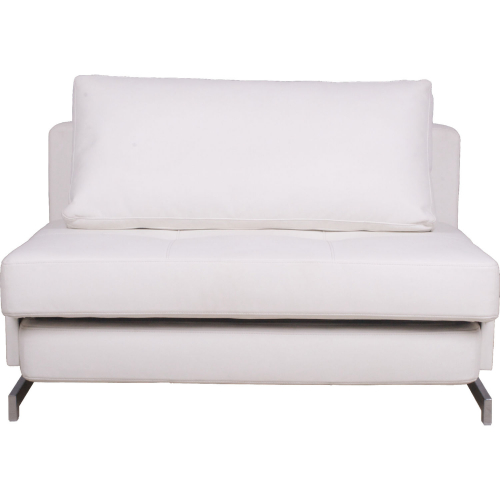 Premium Sofa Bed K43-1 in White Leatherette